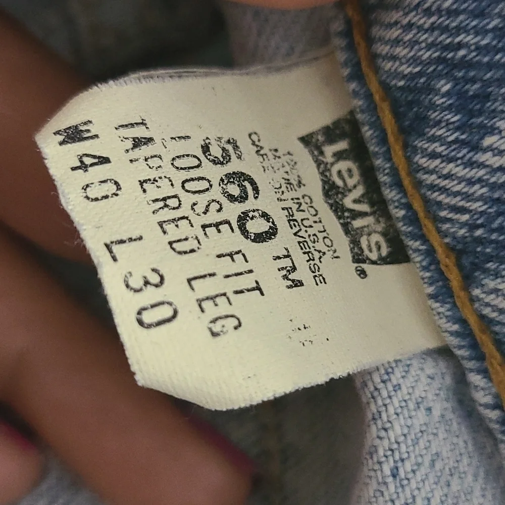 LEVI'S 560‎ Loose Fit Tapered leg Light Blue 40W 30L